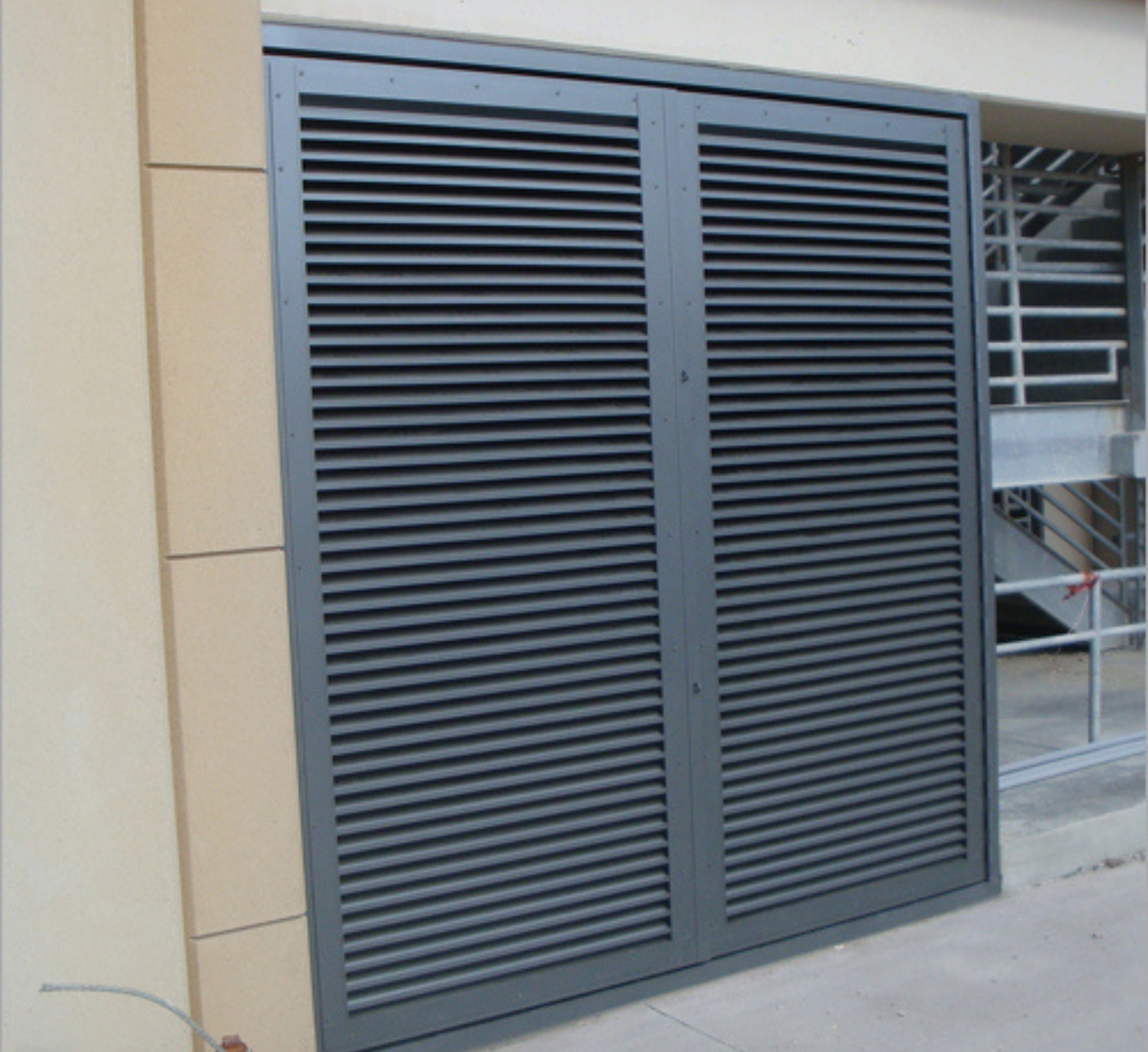 Metal Louverd Doors - Green Fire Doors